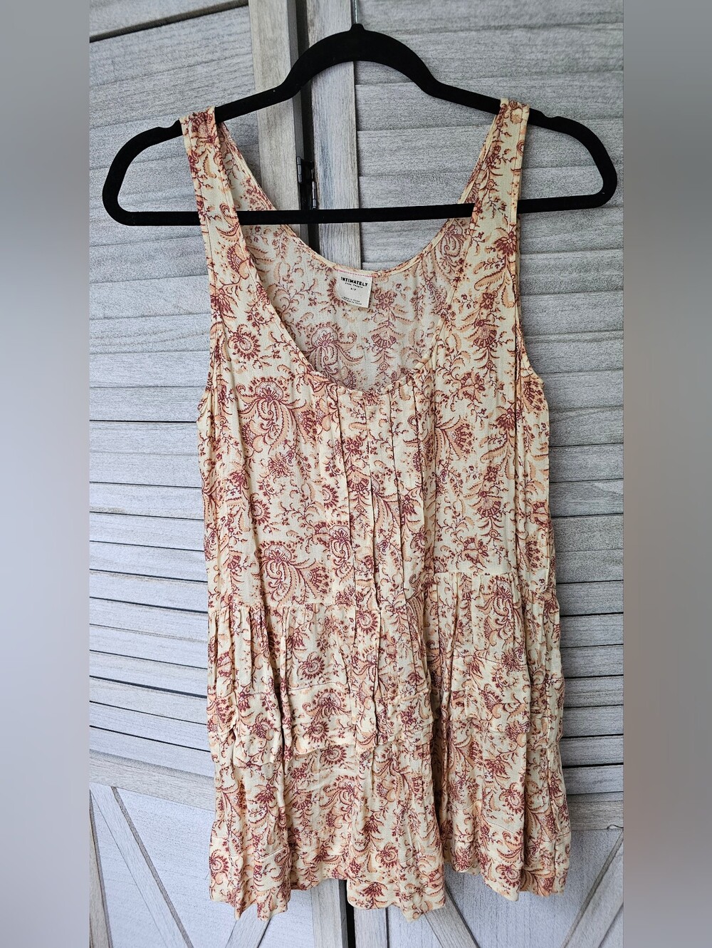 Intimately Free People Paisley Babydoll Tank Top